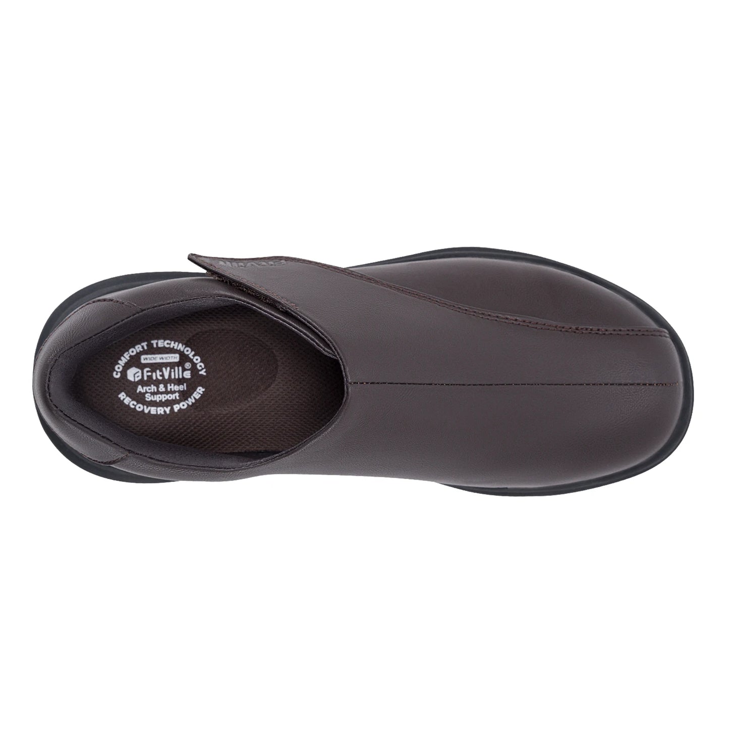 FitVille Men's Leather Shoes Diabetic Shoes Casual Oxford Shoes Adjustable Lightweight Formal Business Shoes for Swollen Feet