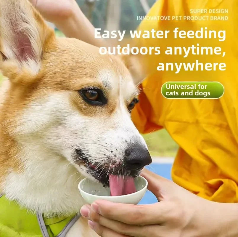 200ml Dog Travel Water Bottle Detachable Bowl Leak Proof Portable Food Feeder Small Dog Cat Supplies for Walking Hiking Travel