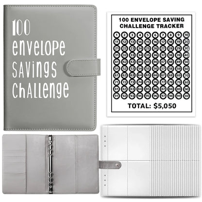 100 Envelope Cash Savings Challenge, Saving Challenge Envelop Book, Budget Envelope Financial Assistant, A5 Size Cash Binder
