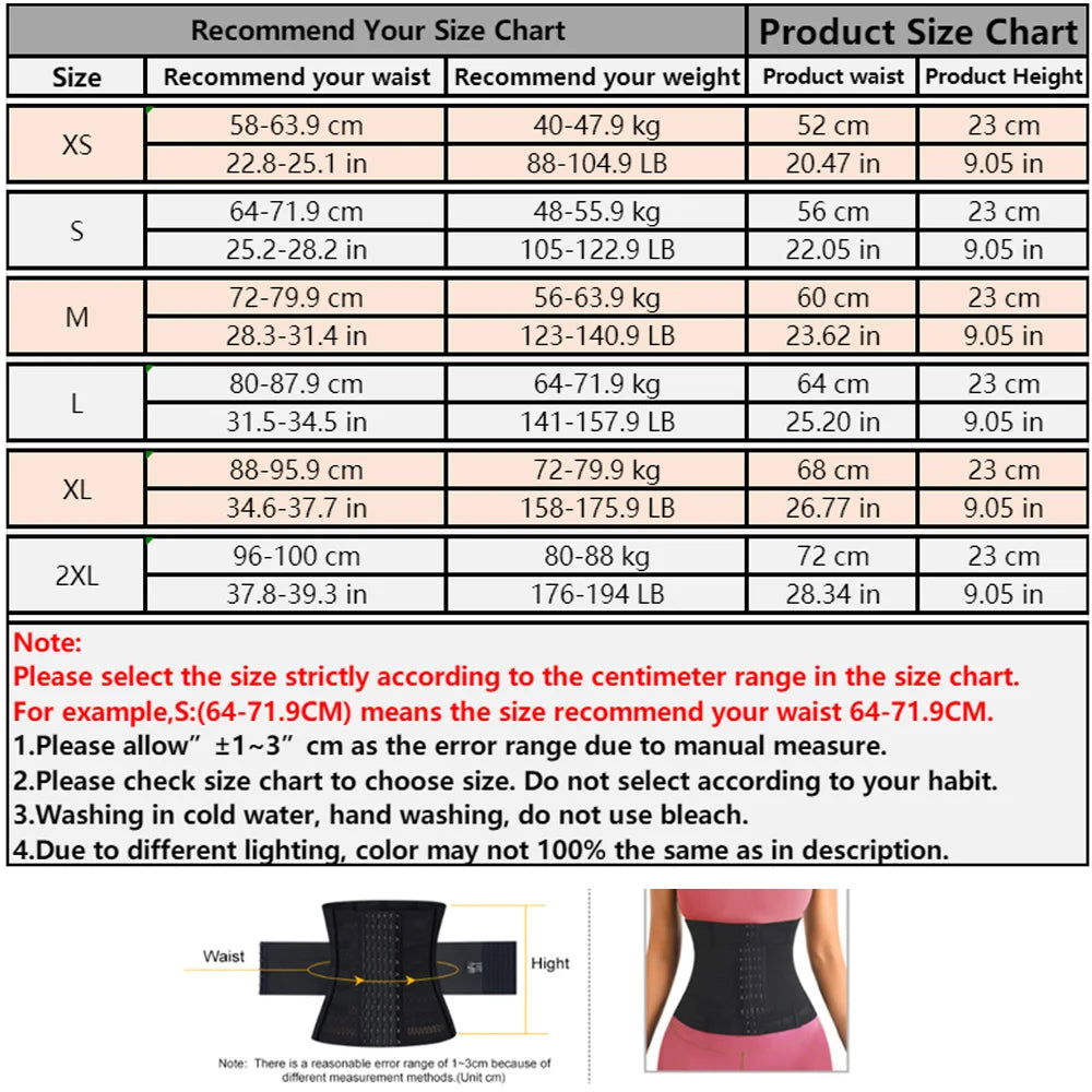 Shapewear Women Corset Belts Waist Trainer Body Shaper Double Tummy Control Slimming Sheath Flat Belly Reductive