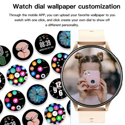 New Women Bluetooth Call Smart Watch HeartRate Blood Pressure Monitoring Smartwatches Waterproof Men Smartwatch For Samsung IOS