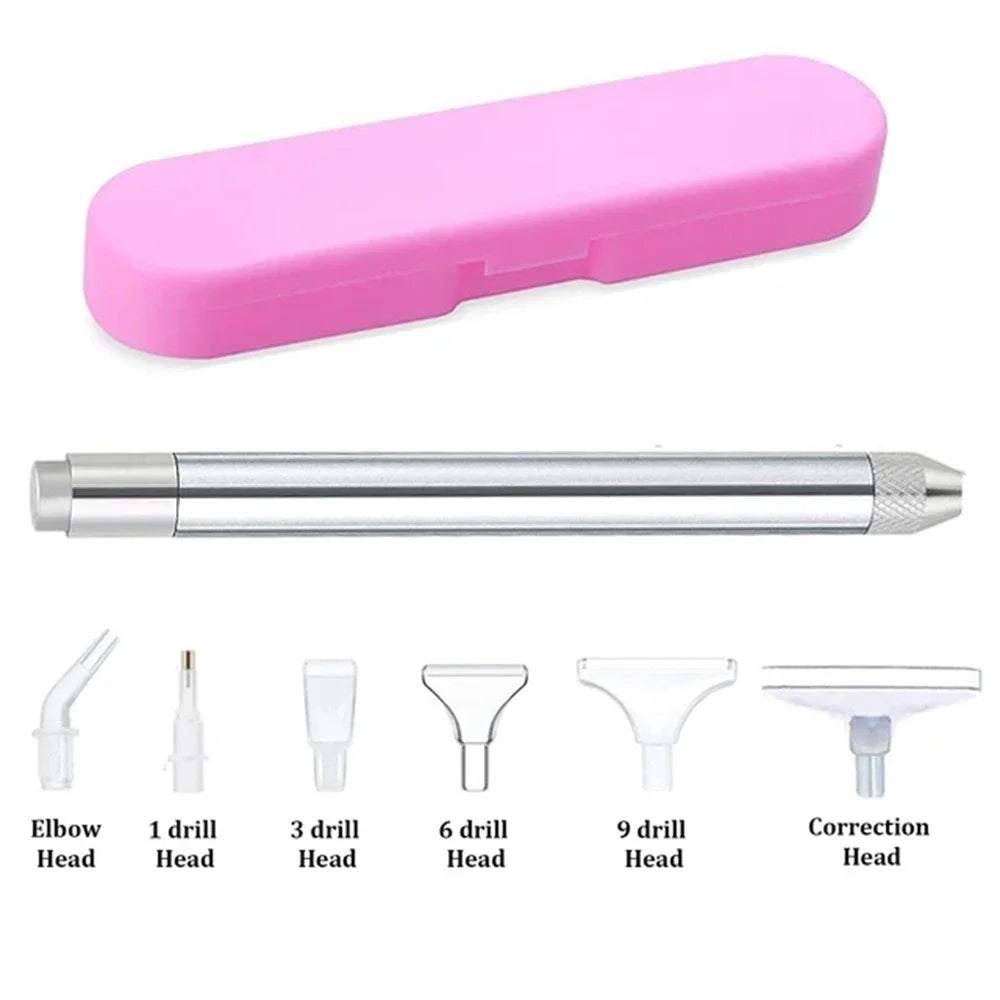 LED Diamond Painting Illumination Pen Kits with Light Art Lighted Applicator Accessories 5D Light Up Pens Nails DIY Crafts Tool