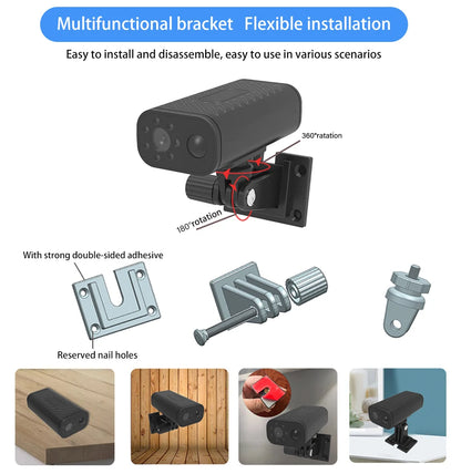 Mini Smart Home Security Camera Indoor Wireless WiFi Remote View Outdoor waterproof Camera Human Detection Sleep standby