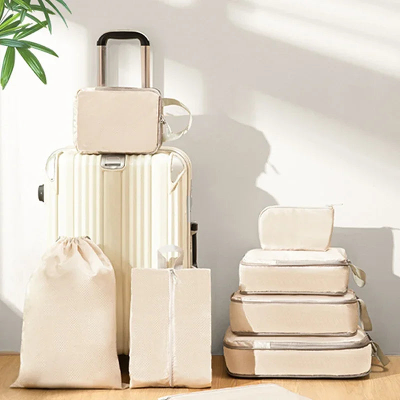 Portable Travel Compression Packing Cubes Bag Suitcase Clothes Handbag Travel Bag drawers for clothes folding bag hand big bags