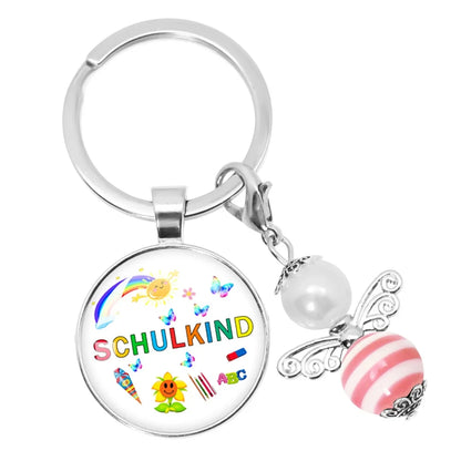 School Child Enrollment Cute Girl Gift Guardian Angel Keychain School Child School Bag School Lucky Charm