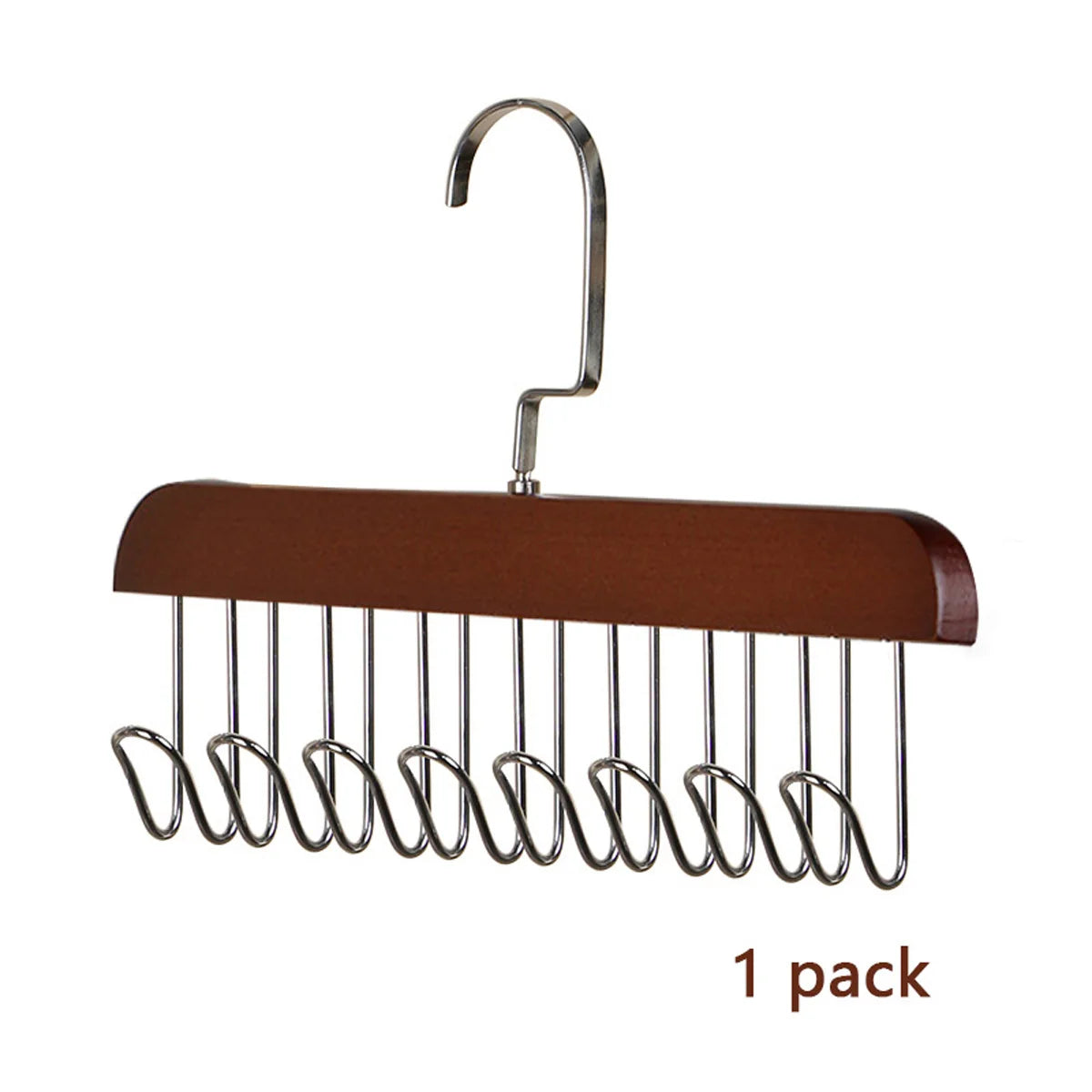 1/2/3pcs wooden new multifunctional hook hanger, bra strap storage, including 8 hooks, suitable for home and dormitory use