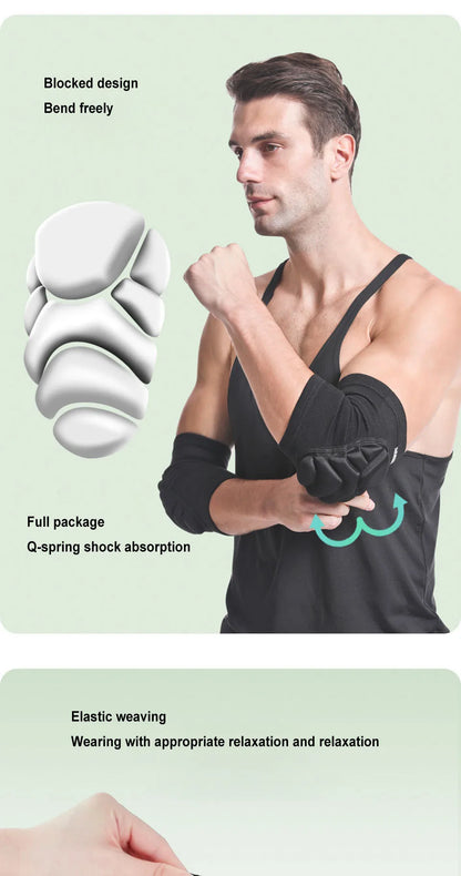 AOLIKES 1Pair Knee Elbow Pads, Thick Sponge Collisioned Kneepads for Work, Basketball Wrestling Football Volleyball Cycling