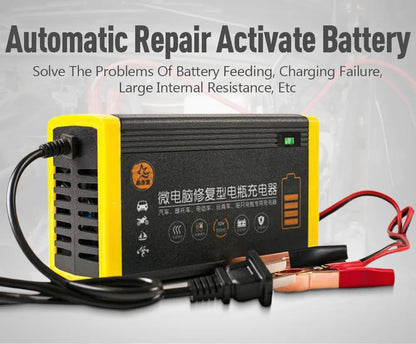 Car Battery Charger 10A 12V Automotive Battery Charger 24V 5A Car Accesorries Digital Display Detection Pulse Repair Car Charger