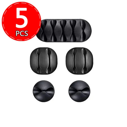 Cable Clip Adhesive Silicone Cable Holders Organizer Desk Cable Management Clips Wire Cord Holder In Office Home Car