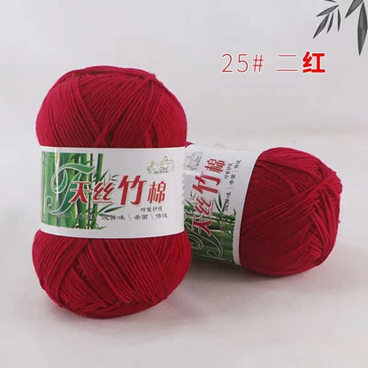 Tiansi Bamboo Cotton Yarn Bamboo Charcoal Cotton Hook Needle Thread Cotton Nitrile Woven Yarn DIY Weaving Material
