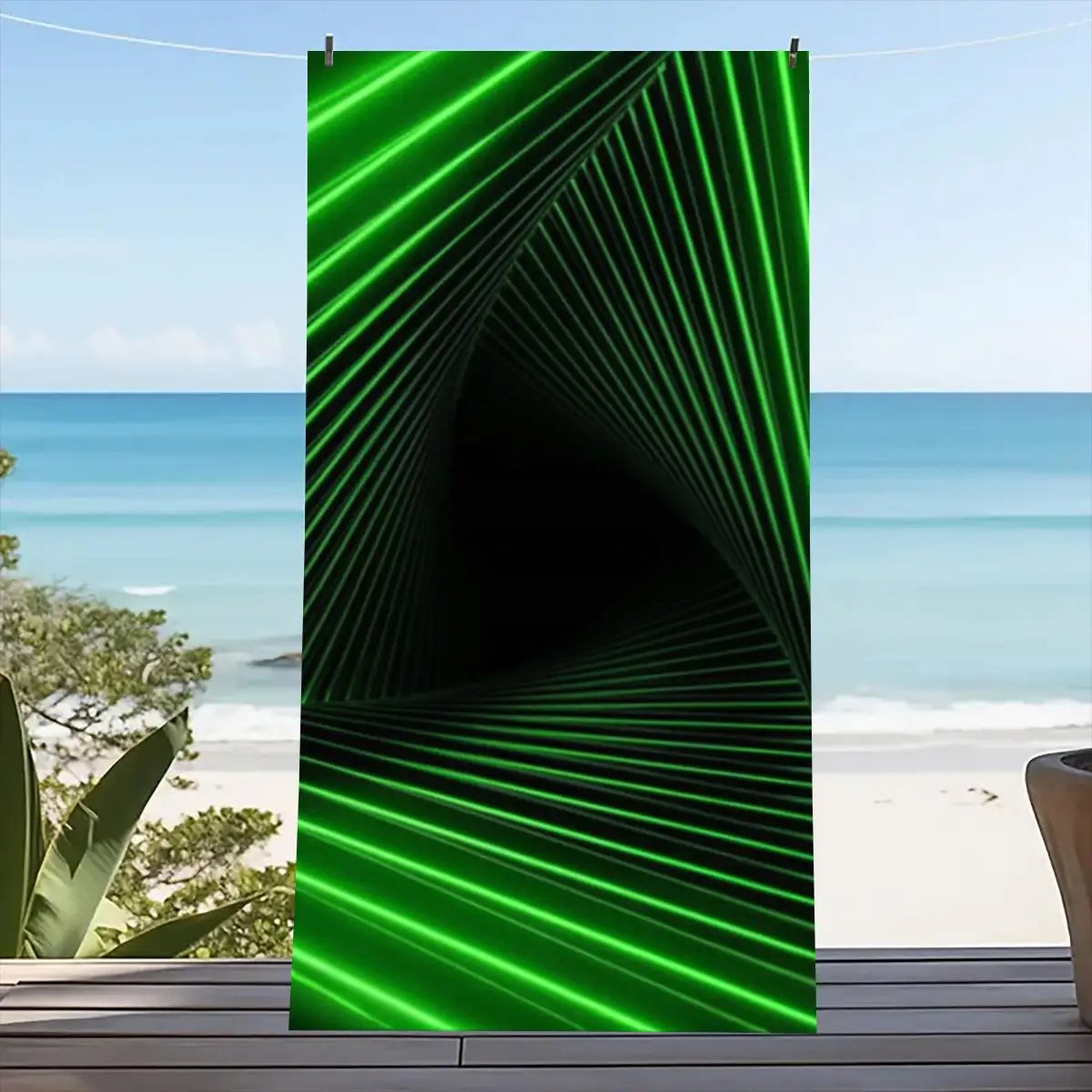 Beach Towel Portable Quick Fast Dry Sand Outdoor Travel Swim Blanket Thin Yoga Floral Print Mat Personalization Stripes Towel