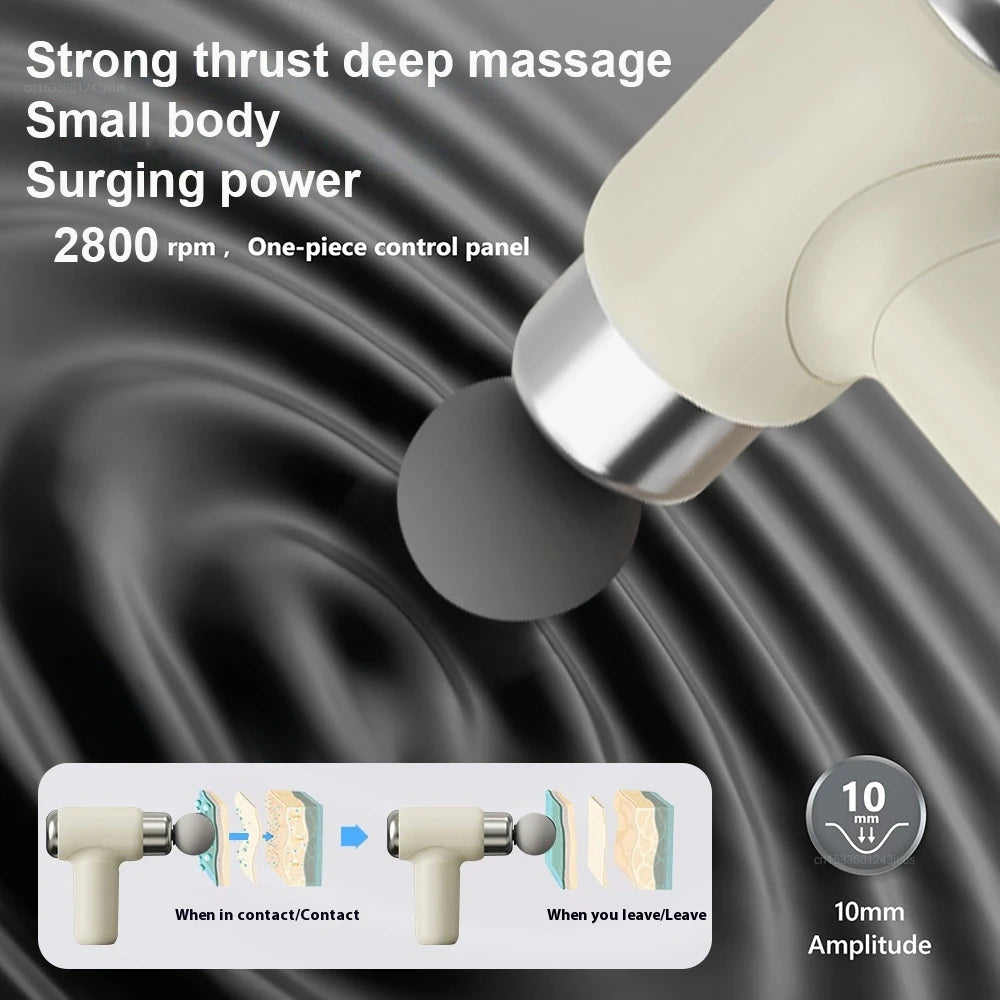 Portable Fascial Gun Electric Massage Gun Massage Hammer Deep Tissue Muscle Handheld Percussion Massager for Muscle Relaxation