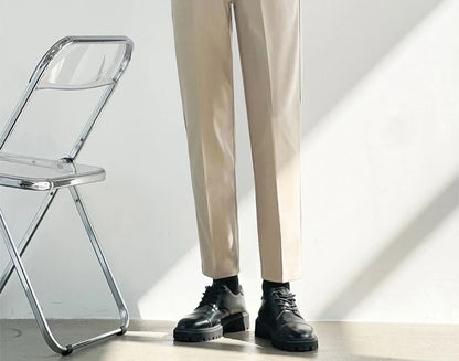 Office Social Tailoring Work Black Male Suit Trousers Business Men's Summer Pants Elegant 2024 Thin Casual Fabric Slacks Wear Up