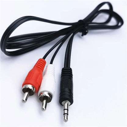 1.5M 3.5mm Jack to 2 RCA Audio Cables Stereo 3.5 mm Male to 2RCA Male Coaxial Aux Cable For TV Sound Laptop Mp3 Speakers