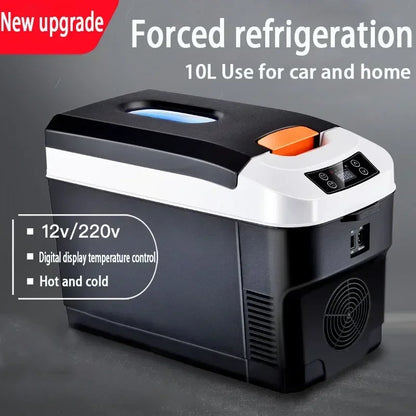 US/EU 220-240V 10L Car Home Refrigerator Mini Fridges 12/24V Freezer Cooler Heater Food Storage Box For Car Home Camping