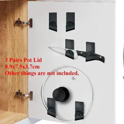 Expandable Pot and Pan Organizers Rack Holder Kitchen Cabinet Pantry Bakeware Organizer Rack with 6 Adjustable Compartments