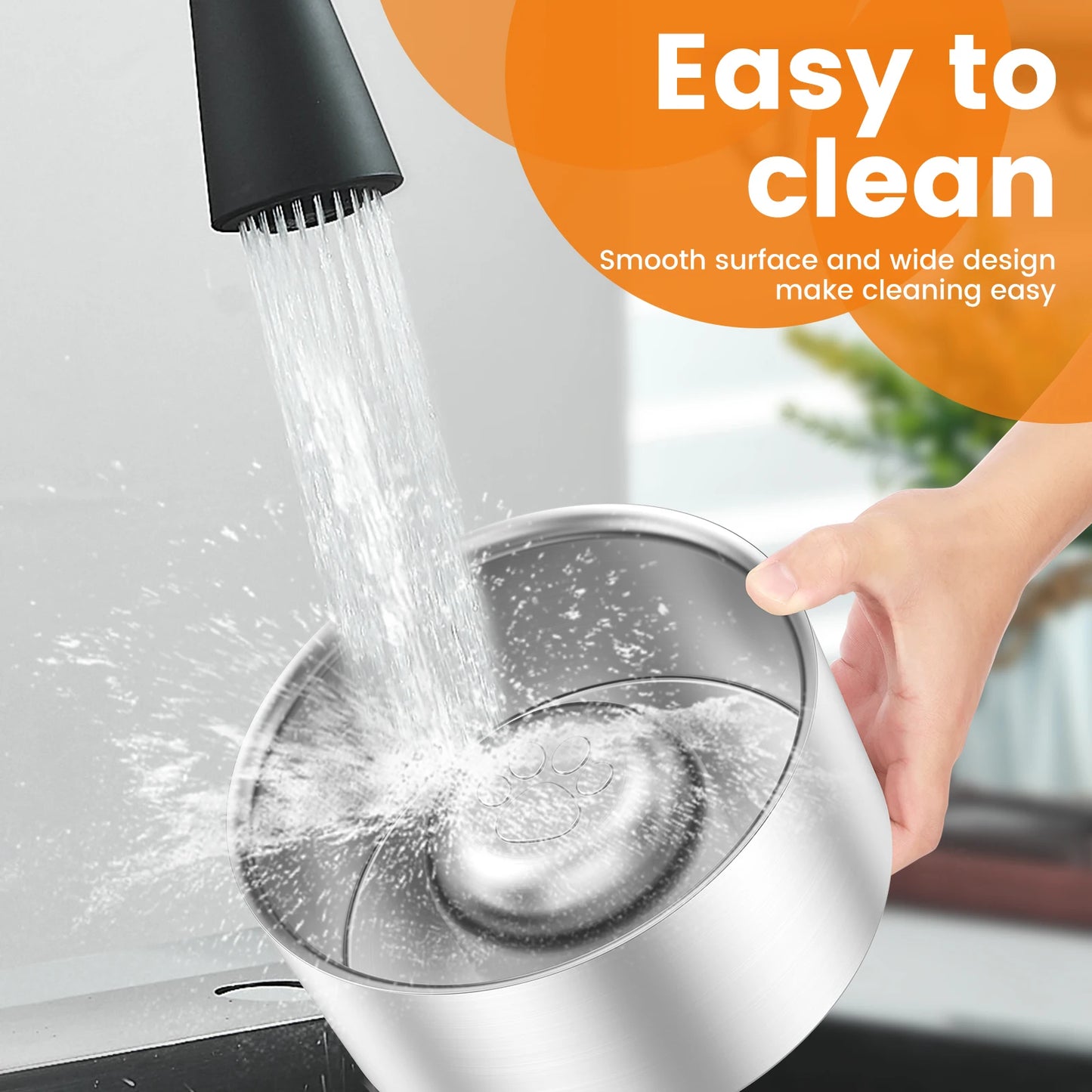 Stainless Steel Dog Slow Eating Bowl 60oz High-Capacity Practical Nonslip Pet Slow Food Bowl Easy To Clean for Home Pet