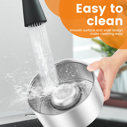 Stainless Steel Dog Slow Eating Bowl 60oz High-Capacity Practical Nonslip Pet Slow Food Bowl Easy To Clean for Home Pet