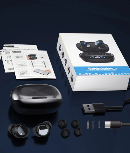 Wireless Earbuds Wireless 5.3 Headphones 48Hrs Music Bluetooth Earphones with Charging Case in Ear Headset with Mic LCD Display