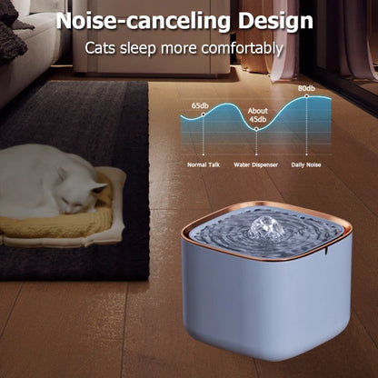 101oz/3L Pet Water Dispenser, Automatic Induction Circulating Filtering Cat Drinking Fountain, Prevent Slip Detachable Portable