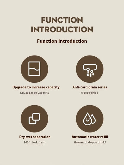 Automatic Dog Cat Feeder and Water Dispenser Gravity Food Feeder and Waterer Set with Pet Food Bowl Universal Pet Products