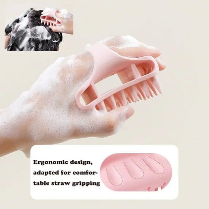 Scalp Massager Shampoo Brush Hair Washing Scalp Brush Soft Silicone Scalp Massager Hair Comb For Dandruff Removal Shampoo Brush