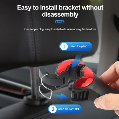Universal Car Bracket Hook Multi-Function Hanging Storage Mobile Phone Holder Rear Seat Hanger Hook for Bag Purse Cloth Grocery