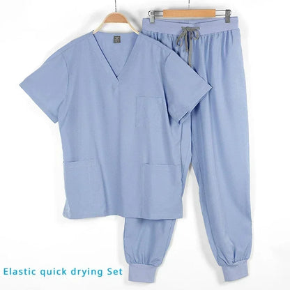 Medical Scrubs Bulk Order - Anti-Microbial Jogger Sets for Surgery/Dental/Vet/SPA/Pharmacy Multi-Pocket Workwear with Pen Slot