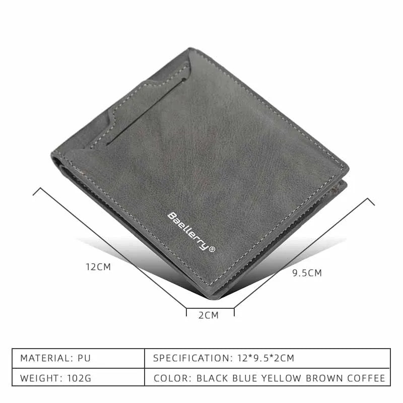 2025 New RFID Blocking Men Short Wallet Man Vintage Leather Wallet Male Handmade Billfold Coin Purse High Quality Business Purse