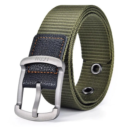 Men'S Belt Fashion Pin Buckle Canvas Belt Casual Women'S Belt Outdoor Climbing Sports Training Belt With Cargo Pants Jeans Belt