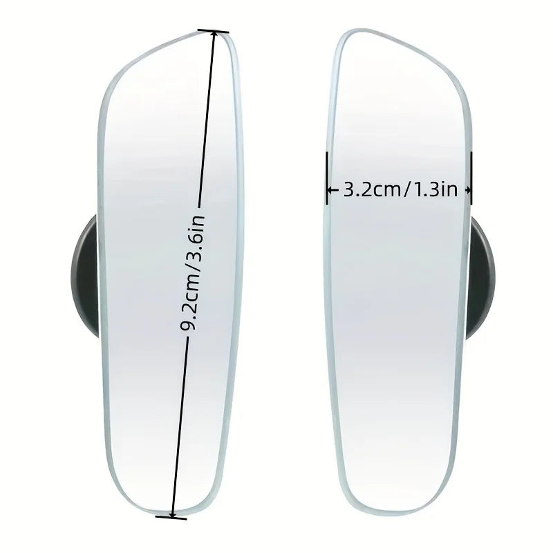 2Pcs Car Arc Wide-angle Rearview Mirror Clear Slim Blind Spot Reversing Glass Convex Rear View Mirror Parking Mirror for SUV Car