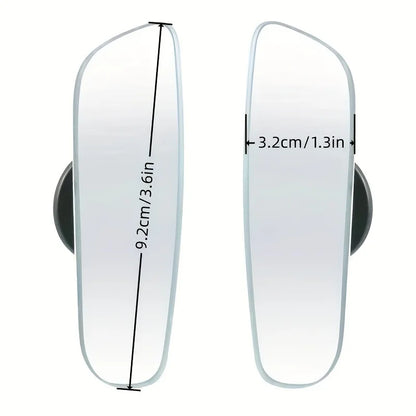 2Pcs Car Arc Wide-angle Rearview Mirror Clear Slim Blind Spot Reversing Glass Convex Rear View Mirror Parking Mirror for SUV Car