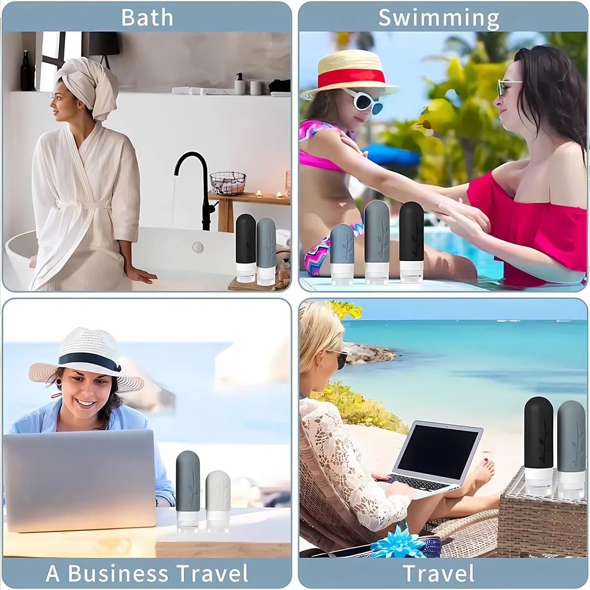 17 travel bottles for toiletries, leak proofand refillable liquidshampooandconditioneressentialfor travel toiletries bottles-liu