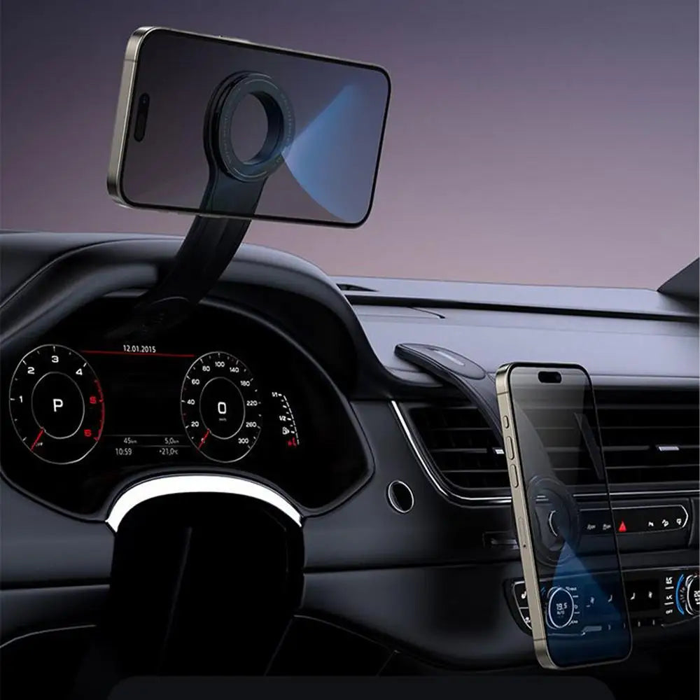 Car Magnetic Phone Holder  Stable Strong Magnet Adjustable Phone Holder Bendable Mobile Mount for Truck, Vehicle, Auto Driving