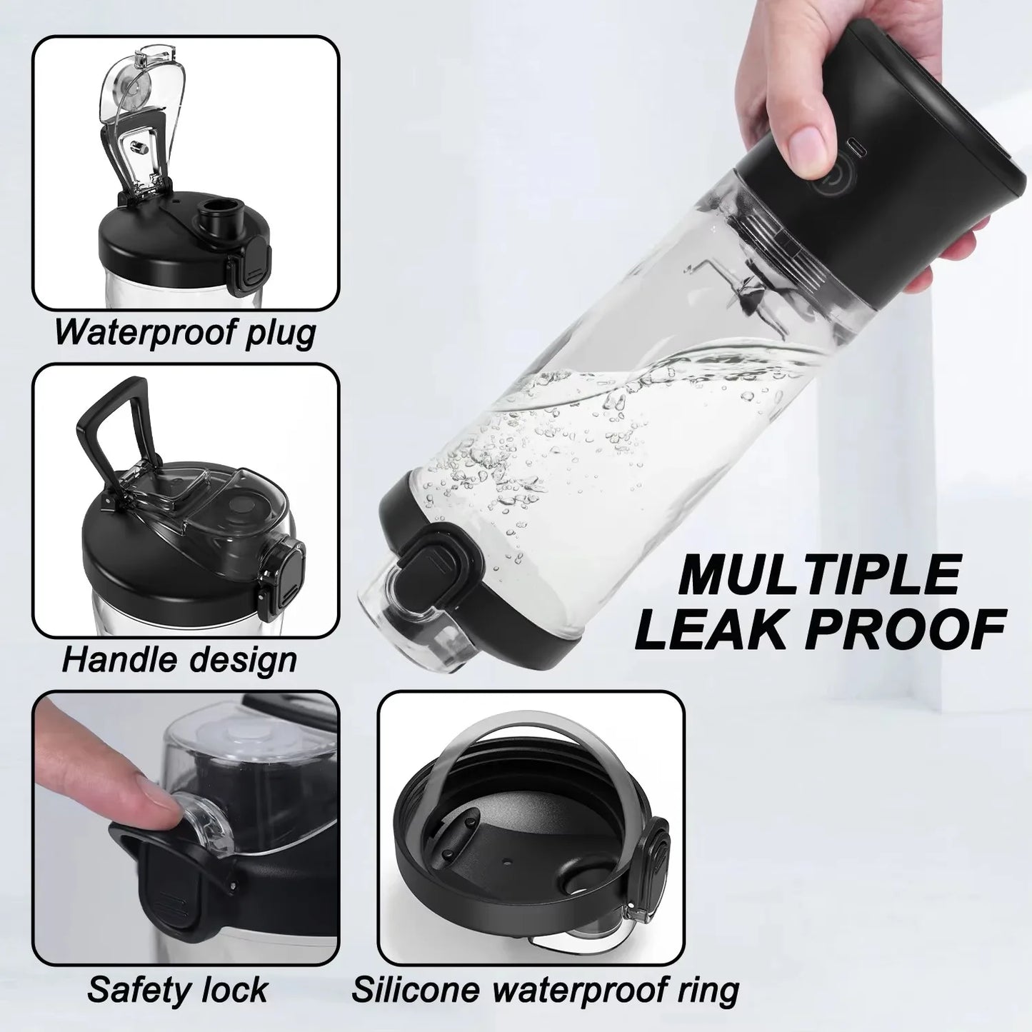 Big Power Portable Blender 600ML Electric Juicer Fruit Mixers 4000mAh USB Rejected Smoothie Mini Blender Personal Juicer colorf