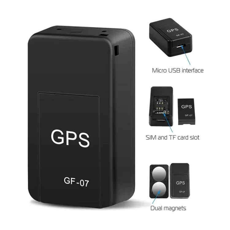 GF-07 Magnetic Car Tracker GPS Positioner Mini Real Time Tracking Magnet Adsorption Locator SIM Inserts Message Pets Anti-lost