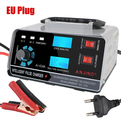 Digital LCD Display Automatic Battery-chargers For Car Truck Boat Motorcycle Five-Stage Power Puls Repair Chargers