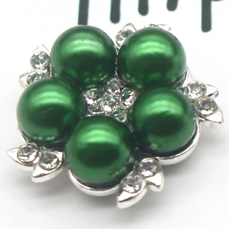 5Pcs Alloy pearl accessories DIY jewelry accessories rhinestone drill disc accessories DIY hair accessories clothing accessorie