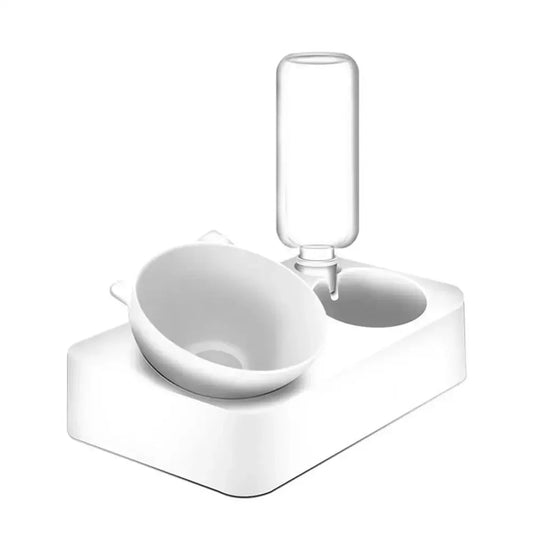 Automatic Feeder Pet Supplies with Double Bowl (Food and Water Dispenser) Raised Stand Dish Bowls for Dog and Cat