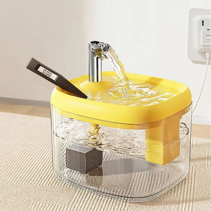1.5L Cat Drinking Fountain Large Capacity Removable Pet Water Feeder Anti-Dry Burning Quiet Operation Automatic Water Dispenser
