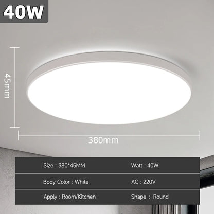 LED Ceiling Lamps Modern Ceil Light 18/30/40/72W Led 220V Ceiling Lights Round Living Room Bedroom Indoor Kitchen Lighting Lamp