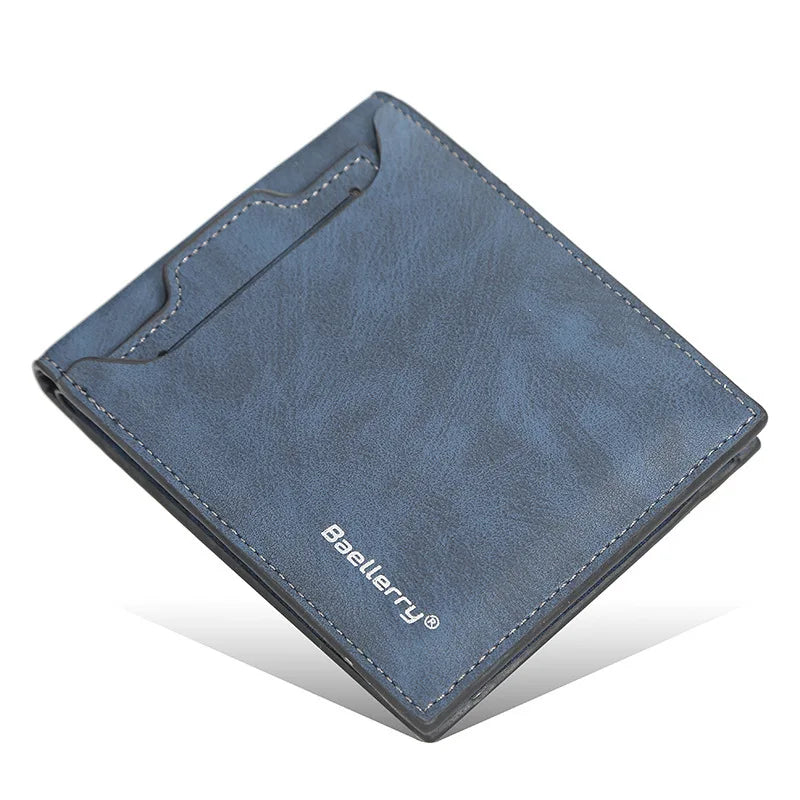 2025 New RFID Blocking Men Short Wallet Man Vintage Leather Wallet Male Handmade Billfold Coin Purse High Quality Business Purse