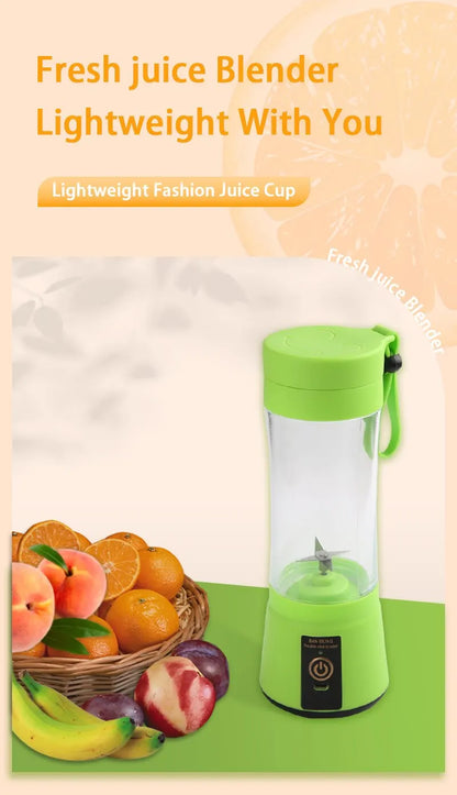 Portable Fruit Juice Blenders Summer Personal Electric Mini Bottle Home USB 6 Blades Juicer Cup Machine For Kitchen Dropshipping