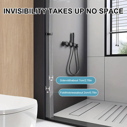 Foldable Magnetic Shower Curtain Waterproof Bath Curtain with 12/14 Hooks Bathroom Curtain Modern  Bathroom Curtain for Bathroom