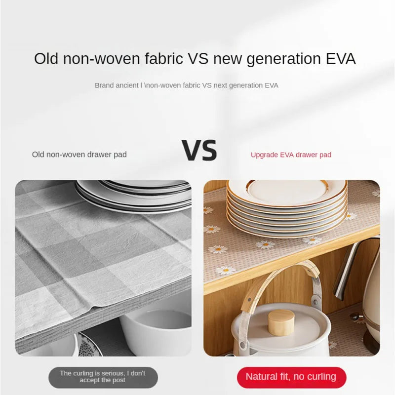 1 Roll Waterproof Pad Shelf Drawer Liner Cabinet 3/5M Non Slip Oil Proof Shoes Cabinet Mat Moistureproof Kitchen Table Mat