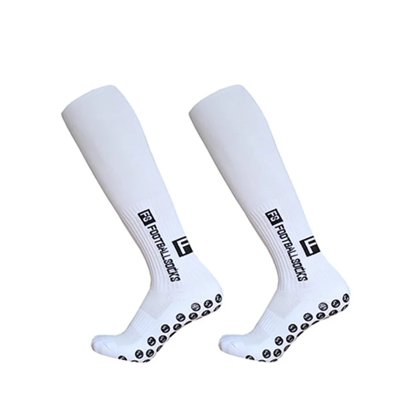 New Long FS soccer Socks Men Women Sports Round Silicone Non-Slip Grip Football Socks