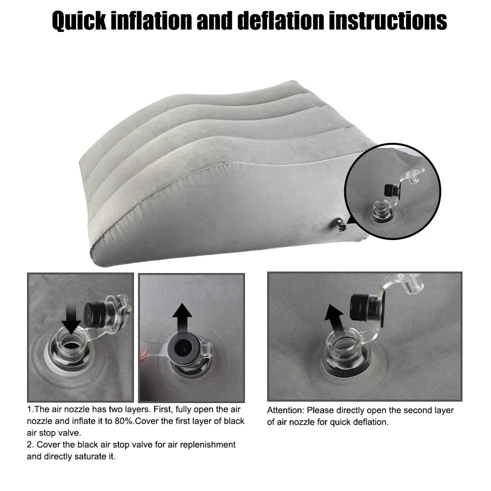 Inflatable Leg Pillow Wedge Pillow Knee Cushion For Travel Camping Sleeping Portable PVC Foot Pillow Elevation Leg Pillows