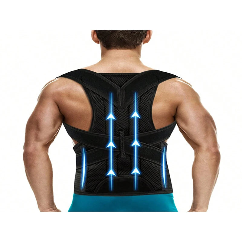 Posture Corrector For Women And Men Back Brace Adjustable & Comfy Support  And Shoulder Straightener For Spine Improves Posture