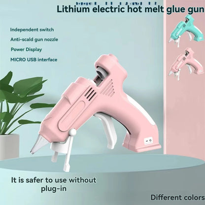Cordless Hot Melt Glue Gun Child Hand Crafts Home DIY Repair Use 7mm Glue Stick Wireless Glue Gun