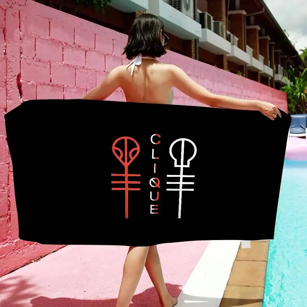 T-Twenty One Pilots Beach Towel Colorful Bath Towels For Girl Microfiber Quick Dry Custom Sand Free Beach Yoga Spa Gym Pool